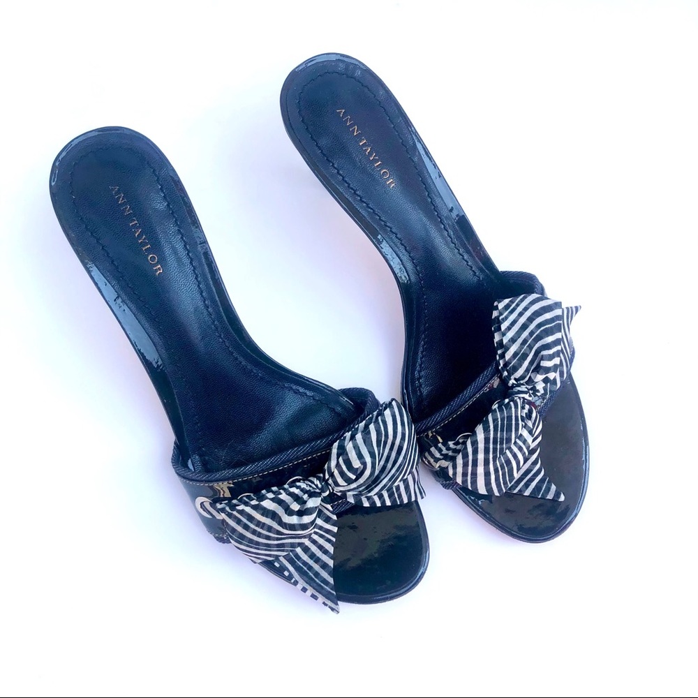 Ann Taylor Estelle Sandal Navy Blue 10